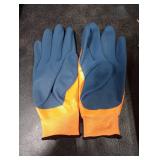 DS Safety Waterproof Work Gloves Hycool Grip Working Gloves L6201(Orange) (3 Pairs, XL)