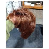 SEVENCOLORS Short Auburn Pixie Cut Wigs for White Women Synthetic Mixed Brown Wigs with Bangs Natural Layered Short Hair Wigs for Women