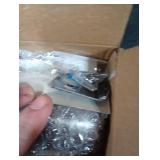 DSJJBLL Satin Nickel Door Knob with Lock and Key Round Ball Lock Interior/Exterior Door Knob for Bedroom Or Bathroom (1 Pack)