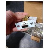 DSJJBLL Satin Nickel Door Knob with Lock and Key Round Ball Lock Interior/Exterior Door Knob for Bedroom Or Bathroom (1 Pack)