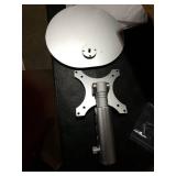 Laivli Rotating Stand for Echo Show 15 (Gen 1, Gen 2) and Show 21, Silver Aluminum Mount with Rotating Base, 4-Level Height Adjustable and Tiltable Holder, Easy Installation for Show 21/15 (Rotatable)