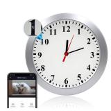 KDNRHE WiFi Security Camera, Hidden Spy Camera Wall Clock, 1080P Indoor Nanny Cam with Motion Detection, Remote Viewing for Home Security