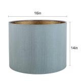 Wellmet Drum Lampshades, Easy Assembly Required Replacement Lamp Shades, Fabric Lampshades for Table Lamps Floor Lamps, Metal Spider Fitter, 16x16x12