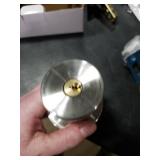 DSJJBLL Satin Nickel Door Knob with Lock and Key Round Ball Lock Interior/Exterior Door Knob for Bedroom Or Bathroom (1 Pack)