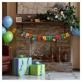 Building Block Birthday Party Supplies Banner by Aliza | Baby Boy Toddler Kids Birthday Decorations Huge 7-feet Long Brick Themed Decor The Perfect Decoration for Your Party