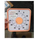 Secura 7.5 Inch Visual Timer, 60 Minute Oversize Countdown Visual Timer for Kids and Adults, Durable Mechanical Time Management Tool (Orange)