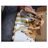 Tenare 12 Pcs Small Gift Bags Mini Metallic Paper Bag Bulk Tiny with Handle Tissue Paper for Gift Wrapping St. Patrick's Day Happy Easter Spring Birthday Party(4 x 2.75 x 4.5 Inch,White Gold)