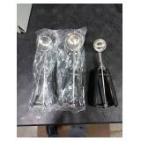 Cookie Scoop Set, 3Pcs Ice Cream Scoop, Cookie Scoops for Baking Set of 3, 18/8 Stainless Steel Cookie Scooper for Baking, Ice Cream Scooper with Trigger Release, Cookie Dough Scoop with Non-slip Grip