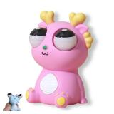 Pop-Out Eye Dragon Squeeze Toy - Stress Relief Sensory Squishy for Adults, Funny Anti-Stress Ball, Ideal Anxiety Toy for Party Favors and Gifts (Pink)