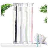 Bopanol 4Pack BREVI Nordic-Inspired Premium Nano Toothbrush, Wave Bristle, Ultra-fine Soft Toothbrush with 20000 Soft Bristles, for Sensitive Gums and Teeth