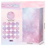 woric 36PCS Tie Dye Party Favor Bags with Stickers, Pink and Purple Goodie Bags for Girls Birthday Easter Small Gift Bag for Kids, Baby Shower, Wedding, Pink Party Favor Supplies