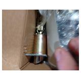 DSJJBLL Satin Nickel Door Knob with Lock and Key Round Ball Lock Interior/Exterior Door Knob for Bedroom Or Bathroom (1 Pack)