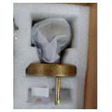 Newlaking Antique Brass Bronze Door Knob Privacy Door Knobs Interior with Push-Button Vintage Door Knob with Lock for Bedroom and Bathroom, 1 Pack