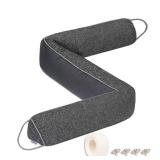 TORRAMI Under Door Draft Stoppers 30 Inch, Heavy Triangle Stop Draft Block Cold Air/Wind/Breeze Noise Blocker Door Sweeps Weather Stripping Bottom Seal Dark Gray