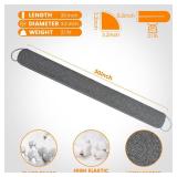 TORRAMI Under Door Draft Stoppers 30 Inch, Heavy Triangle Stop Draft Block Cold Air/Wind/Breeze Noise Blocker Door Sweeps Weather Stripping Bottom Seal Dark Gray