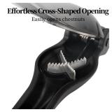 TJ POP Chestnut Peeler, Durable Chestnuts Cutter Tool, Portable Chestnut Cracker Clip, Walnut Hazelnut Pecan Nut Cracker, Dried Fruit Opener, Ergonomic Kitchen Tool for Easy Shelling, Black