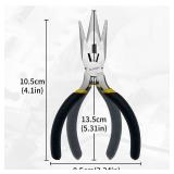 BOOSDEN 5 Pack Mini Precision Pliers Set, Small Needle Nose Pliers with Wire Cutter, Black