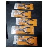 BOOSDEN 5 Pack Mini Precision Pliers Set, Small Needle Nose Pliers with Wire Cutter, Black