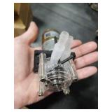 Self Priming Peristaltic Pump, 12V High Peristaltic Liquid Pump Strong Suction Self Priming Pump Stainless Steel Wheel Frame PC Transparent Head for Aquarium Lab Analytical (12V)