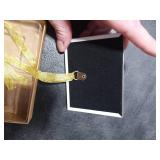 Elanze Designs 2025 Christmas Memory Ornament -White Wood with Gold Accents- Display Family Photos, Holiday Keepsake- Picture Frame Decoration for Tree, Holiday Gift