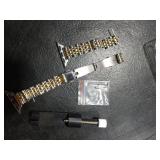 MioHHR Slim Metal Band Compatible with Apple Watch Band 42mm(Series 11 10) 41mm(Series 9 8 7) 40mm(Series 6 5 4 SE3/2/1) 38mm(Series 3 2 1),Stainless Steel iWatch Bands for Women,Silver/Gold