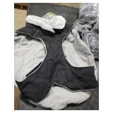 LeLePet Waterproof, Windproof Dog Coat (Black, 2XL) - Reflective, Adjustable, Polyester Cold Weather Coat with Fleece Lining for Large Dogs