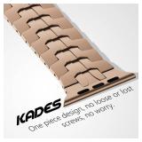 KADES Stainless Steel Link Bracelet for Apple Watch Band Series 11/10 42mm Series 9/8/7 41mm 6/5/4 40mm Series 3/2/1 38mm, Heavy Duty Metal Strap for Men, Original Gold