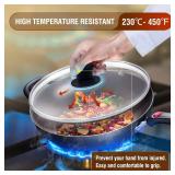 Universal Pot Lid Replacement Knobs, Ydeapi Silicone Pan Lid Holding Handles, Heat Resistant, Non-Slip Handle for Kitchen Cookware Lids and Covers (2 Packs)