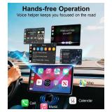Enhanlife 2026 Wireless CarPlay Adapter for iPhone - 5s Auto-Connect, No Audio Lag - Convert Factory Wired to Wireless CarPlay - Bluetooth 5.3 & 5GHz Wi-Fi - Plug & Play (Includes USB A/C)