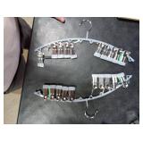 Volnamal Legging Organizer for Closet, Metal Yoga Pants Hanger w/Rubber Coated 2 Pack w/10 Clips Hold 20 Leggings, Hangers Space Saving Hanging Closet Organizer for Closet Organizers and Storage-Grey