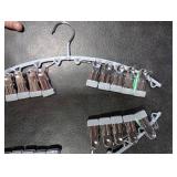 Volnamal Legging Organizer for Closet, Metal Yoga Pants Hanger w/Rubber Coated 2 Pack w/10 Clips Hold 20 Leggings, Hangers Space Saving Hanging Closet Organizer for Closet Organizers and Storage-Grey