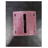 Rhinestone Self Sticky Note Holder Post it Note Dispenser Pop-Up Sticky Notes Dispenser 3 x 3 inch Post it Dispenser for Office Desk Accessories(Pink)
