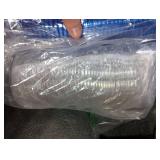 MOQRUAO 100 Sets 12oz Disposable Stemless Plastic Cups with Strawless Sip Lids, Clear PET Coffee Cups for Iced Coffee, Cold Drinks, Halloween, Christmas, Party and Drink Shop Supplies (Blue(12oz))