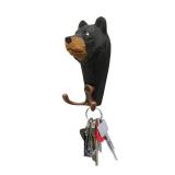 LongJT 2PCS Natural Wooden Hooks Animal Creative Wall Mounted Art Decor Hat Coat Towel Hanger Gift (Black Bear) one hook broken