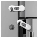 5-Pack Child Proof Refrigerator Lock with 3M Adhesive, Baby Child Safety Cabinet Locks, Kids Safety Fridge Locks for Oven Drawers Freezer Door Latches- White MISSING LOCK KNOBS