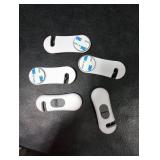 5-Pack Child Proof Refrigerator Lock with 3M Adhesive, Baby Child Safety Cabinet Locks, Kids Safety Fridge Locks for Oven Drawers Freezer Door Latches- White MISSING LOCK KNOBS