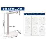 NearMoon Hand Towel Holder with Balanced Marble Base, 304 Stainless Steel Stand Towel Ring L Shape Hand Towel Rack Free-Standing Towel Bar for Bathroom Kitchen Countertop (Single Rod, Brushed Nickel)