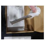 NearMoon Hand Towel Holder with Balanced Marble Base, 304 Stainless Steel Stand Towel Ring L Shape Hand Towel Rack Free-Standing Towel Bar for Bathroom Kitchen Countertop (Single Rod, Brushed Nickel)