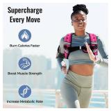 Zeerun Weighted Vest for Women & Men with Reflective Stripe and Adjustable Buckle, Comfortable & Durable Rucking Vest for Walking, Running & Strength Training, 8LBS-Pink