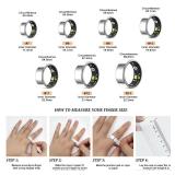 Smart Ring for Women Men,Fitness Tracker Ring with Heart Rate, Sleep Monitoring, Blood Oxygen, Step Counting for iOS and Android, No Subscription Fee, Waterproof, Valentines Day Gifts(Silver, 9)