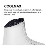 Nattork White Figure Skates Excellence Stainless Steel Blades Ice Figure Skating with Enhanced Support Strength Performance and Ultimate Comfort for Boys and Girls 7 Women