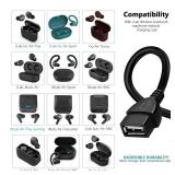 USB Wall Charger Adapter & Charging Cable Cord for JLab Go Ai Pop/Sport, JLab Epic Air an/Sport ANC, JLab JBuds Air/Sport/Executive/ANC/Play Gaming/Pro Wireless Bluetooth Earbuds Case Charging Adapter