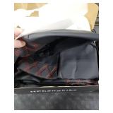 HChengkikz Car Seat Covers Full Set, Breathable and Waterproof Napa Leather Car Seat Cover, Interior Universal Fit for Cars, Sedans, SUVs, Vans, Trucks (Full Seat, Black + Red)