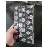 Kawani Vintage Pillow Covers 18x18 Inch Set of 2 Black Floral Block Print Outdoor Decorative Throw Pillows Neutral Pattern Pillowcases Square Cushion Covers for Couch Home Decor