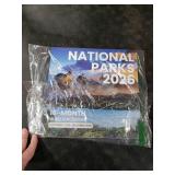 SUNEE Wall Calendar 12x12 Inches with 16 Months from September 2025 to December 2026, Large Wall Calendar Thick Glossy Paper, 12 x 24 (Open), National Parks