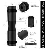 Squat Pad - Foam Barbell Pad for Squats Cushion, Lunges & Bar Padding for Hip Thrusts - Standard Weight Bar Pad - Provides Cushion to Neck and Shoulders While Training (Black)