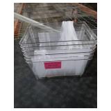 AntStep 6 Pack Clear Plastic Storage Bins, Pantry Organizers and Storage, Clear Pantry Organizer Bins, Plastic Containers with Handle for Kitchen,Freezer,Cabinet,Closet,Bathroom Under Sink Storage