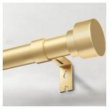 IFELS Heavy Duty Curtain Rods for Windows 66 to 120 Inch, 1 Inch Adjustable Gold Curtain Rod with Easy Installation and Modern Design,Wall Mount (A1,Gold,30-120)