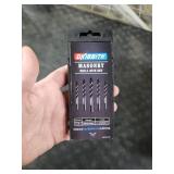 5-Piece 3/8 Masonry Drill Bits for Tile Glass Ceramic Wall Brick Stone Soft-Metal Wood, 3/8 Inch Concrete Drill Bits Cement Drill Bit Set, 3-Flat Shank, YG8 Carbide Tungsten Steel Alloy Tip 10mm