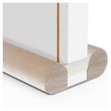 Upgraded Door Draft Stopper for Bottom of Door, Under Door Gap Filler for Big Gap, No Folding Required, Flexible Installation Door Sweep soundproofing Strip for Home & Apartment, 28-32in, Beige